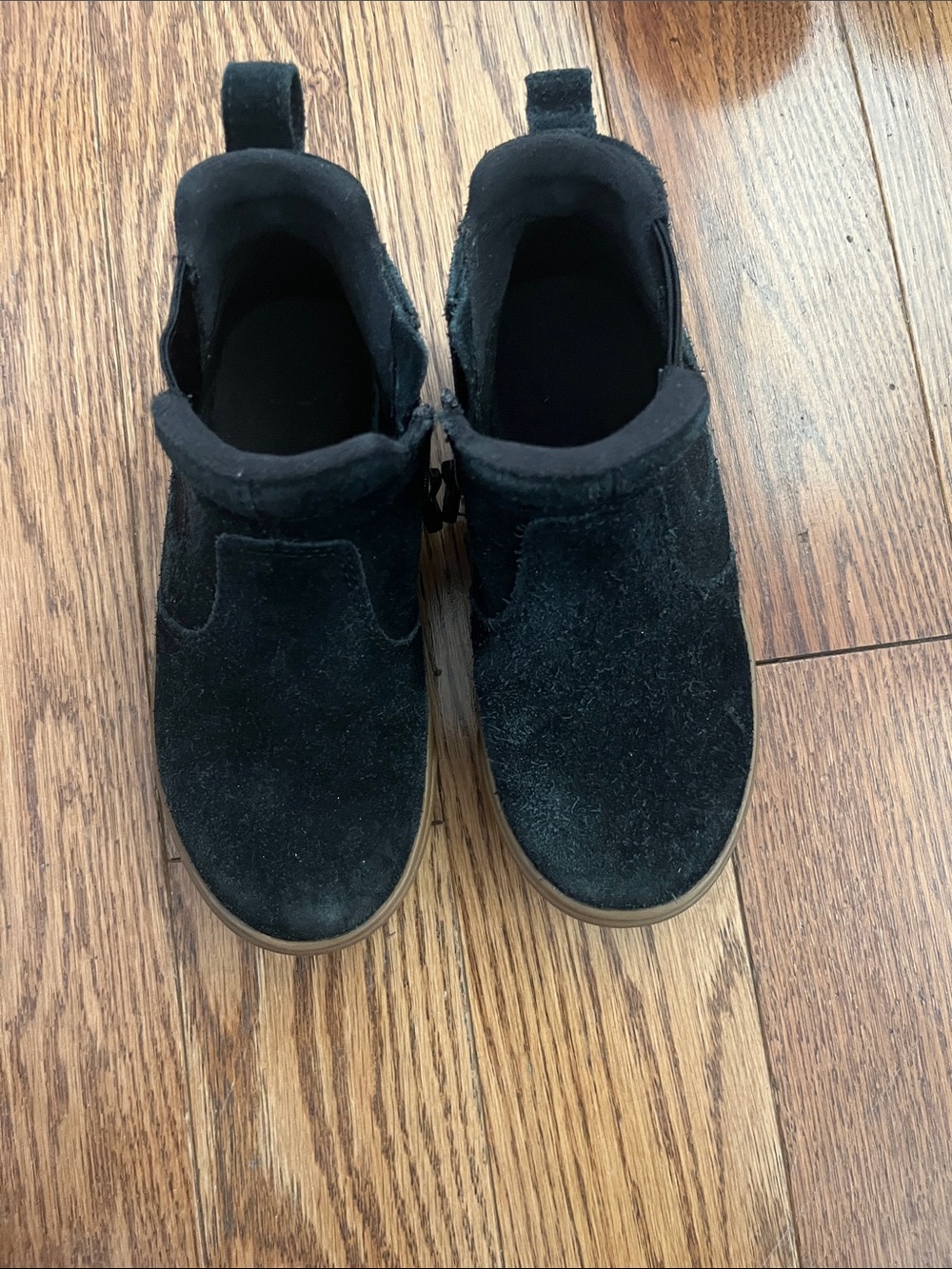 UGG Kids Black Suede Chelsea Booties